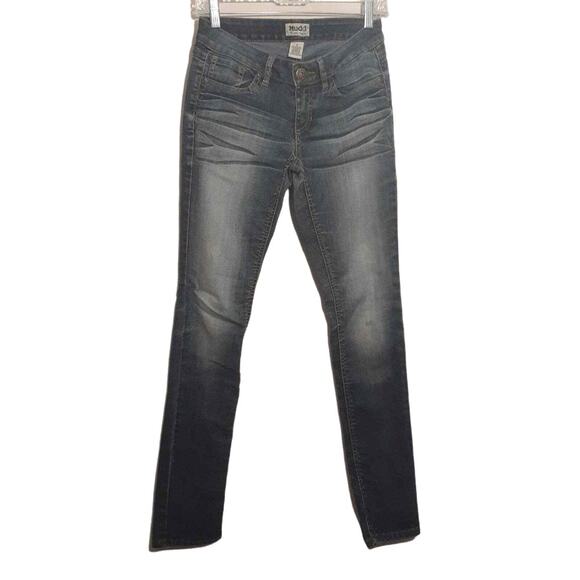 Forever 21 womens jeans 28x28 faded black 10.5" rise skinny stretch denim - Picture 1 of 5